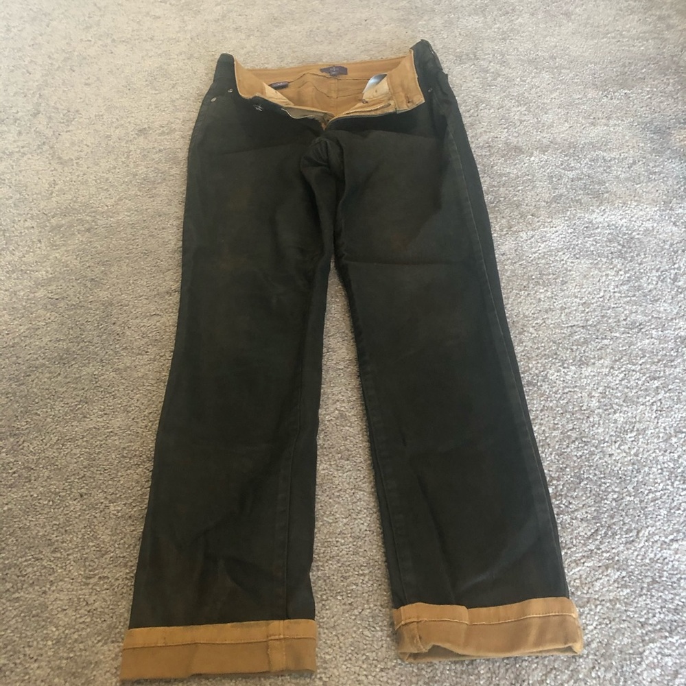 Black jeans brushed leather like